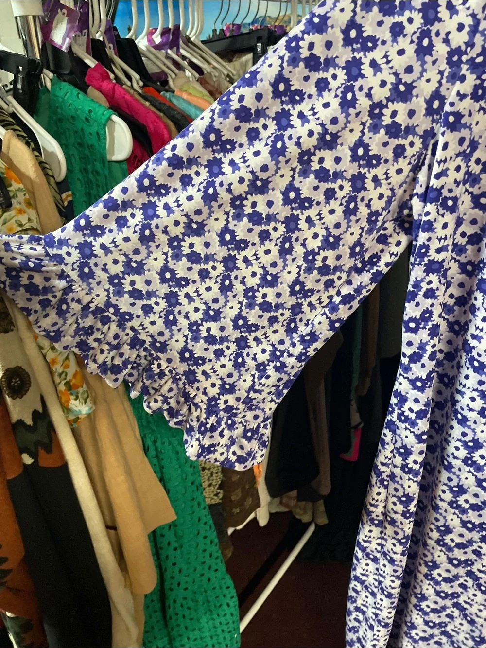 Michael Kors Blue and White Floral Dress